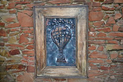 Obrazy v štýle verne kovotep staré železo rám staré drevo balón